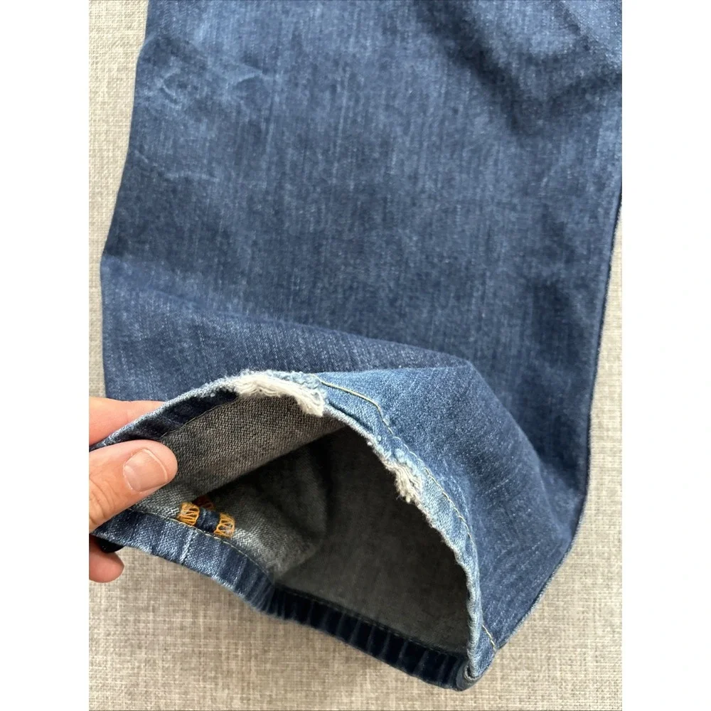 True Religion MVP Point Guard Jeans Mens Size 40x30 Made in USA Flaps Baggy Wide